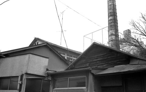 創業当時の新井湯(白黒のアーカイブ写真)
